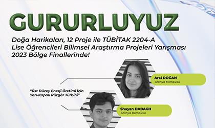 Akşam - Doğa Koleji Öğrencileri 12 Projesi ile TÜBİTAK 2204-A Lise Öğrencileri Bilimsel Araştırma Projeleri Yarışması Bölge Finallerinde