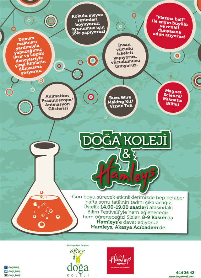 Doğa Okulu VE HAMLEYS BİLİM ŞENLİĞİ'NE DAVETLİSİNİZ!