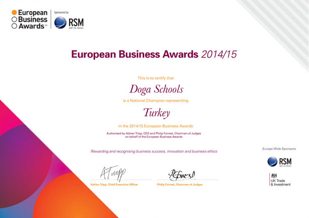 EUROPEAN BUSINESS AWARDS İÇİN OYLAMA ZAMANI!